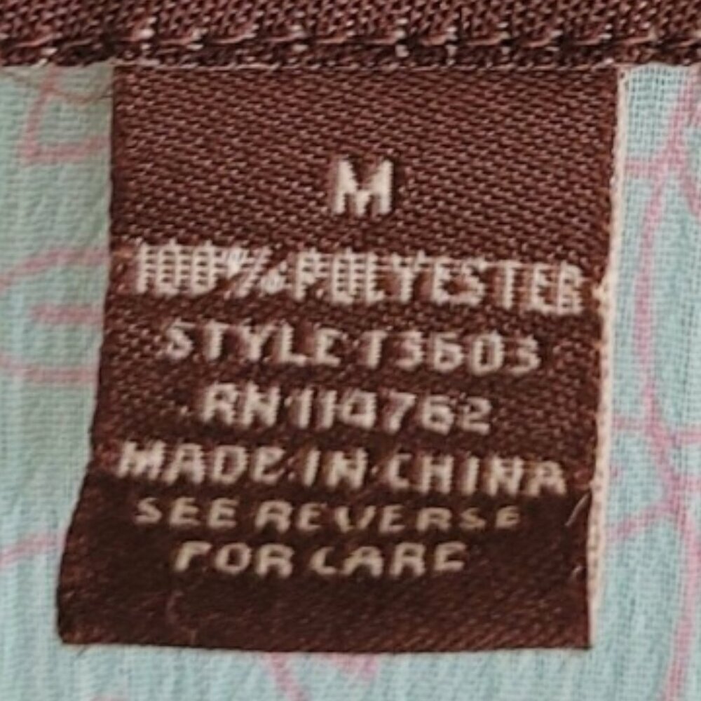 Y2K Blue Brown Semi Sheer Sleeveless Tunic Medium Coco and Chase Top - Picture 4 of 8